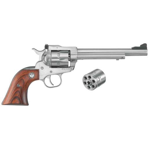 Ruger New Model Single-Six Convertible 22 WMR (22 Mag)/22 Long Rifle 6.5in Stainless Revolver - 6 Rounds image