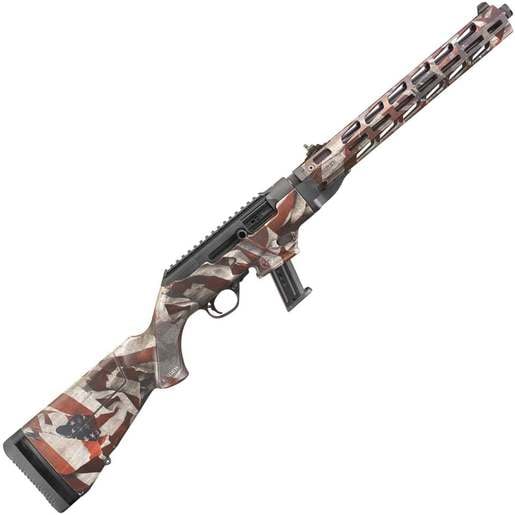 Ruger PC Carbine 9mm Luger 16.12in American Flag Camo Semi Automatic Modern Sporting Rifle - 17+1 Rounds - American Flag image