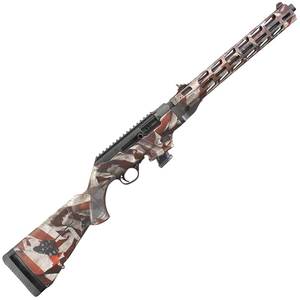 Ruger PC Carbine Takedown 9mm Luger 16.12in American Flag Camo Cerakote Semi Automatic Rifle - 10+1 Rounds - California Compliant