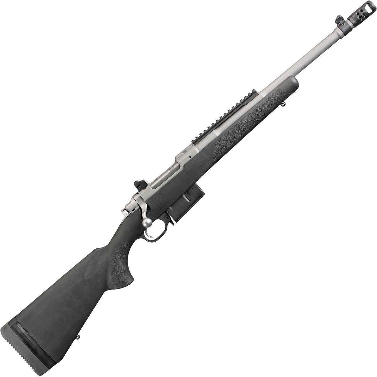 Ruger Scout Matte Stainless Bolt Action Rifle - 450 Bushmaster - Black ...