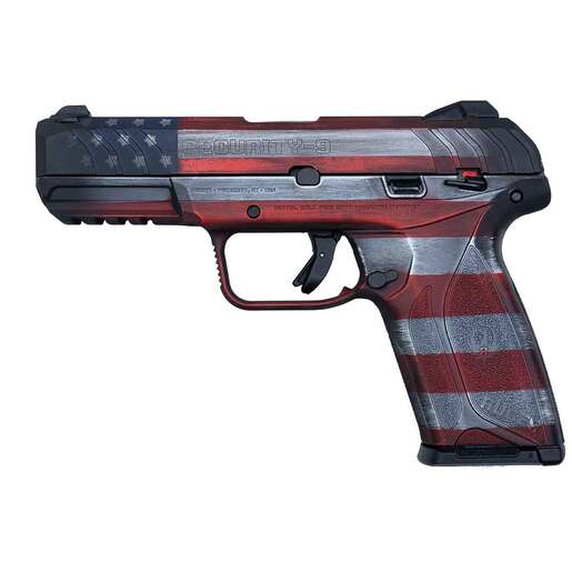Ruger Security 9 9mm Luger 4in Battle Worn American Flag Pistol - 15+1 Rounds - Camo image