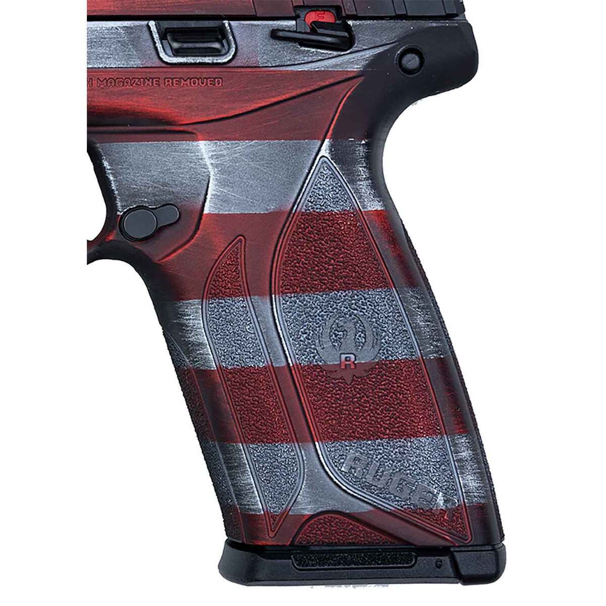 Ruger Security 9 9mm Luger 4in Battle Worn American Flag Pistol - 15+1 Rounds - Camo Ruger Security 9 9mm Luger 4in Battle Worn American Flag Pistol - 15+1 Rounds - Camo