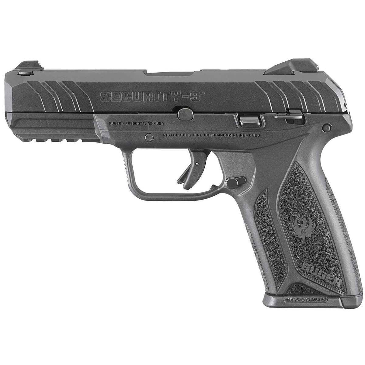 Ruger Security-9 9mm Luger 4in Black Pistol - 10+1 Rounds - Black Ruger Security-9 9mm Luger 4in Black Pistol - 10+1 Rounds - Black
