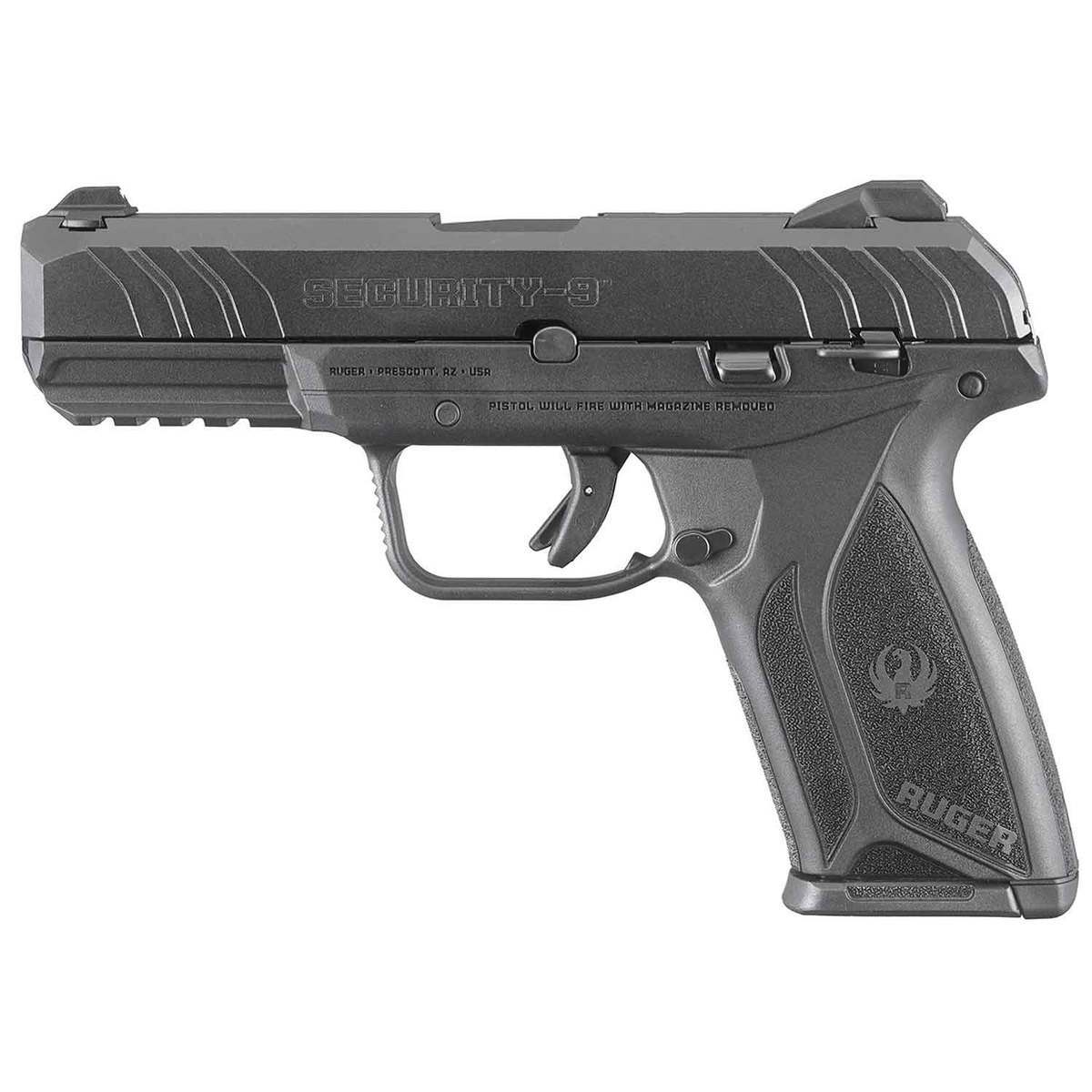 Ruger Security-9 9mm Luger 4in Black Pistol - 15+1 Rounds - Black Ruger Security-9 9mm Luger 4in Black Pistol - 15+1 Rounds - Black