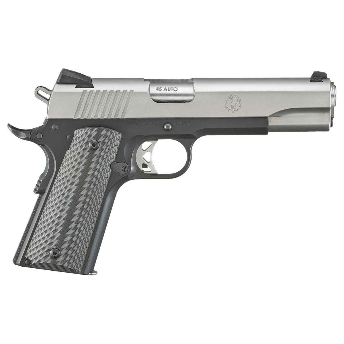 Ruger SR1911 45 Auto (ACP) 5in Stainless Pistol - 8+1 Rounds - Gray Ruger SR1911 45 Auto (ACP) 5in Stainless Pistol - 8+1 Rounds - Gray