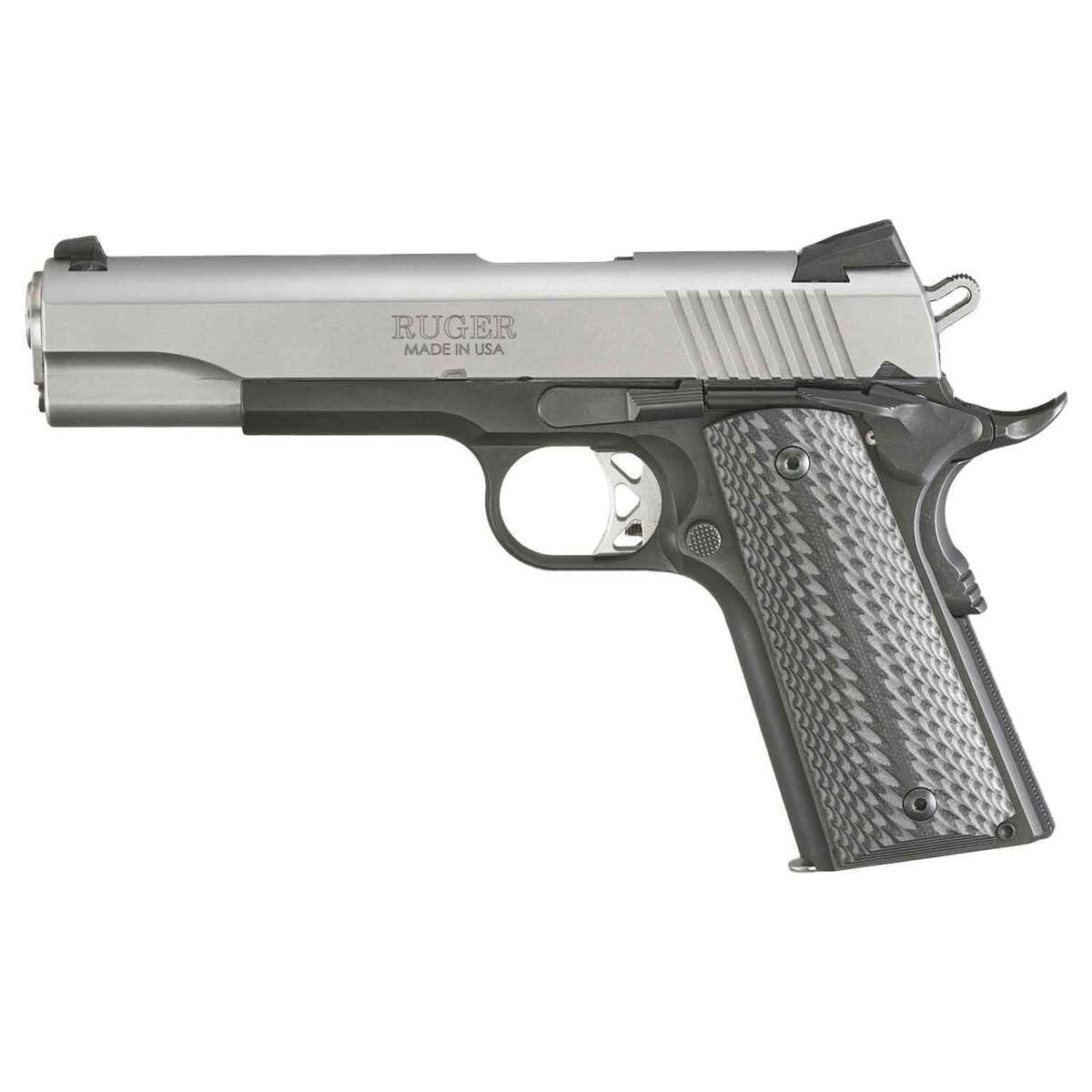 Ruger SR1911 45 Auto (ACP) 5in Stainless Pistol - 8+1 Rounds - Gray Ruger SR1911 45 Auto (ACP) 5in Stainless Pistol - 8+1 Rounds - Gray