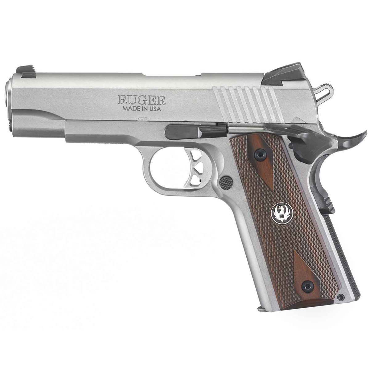 Ruger SR1911 Commander 45 Auto (ACP) 4.25in Low Glare Stainless Pistol - 7+1 Rounds Ruger SR1911 Commander 45 Auto (ACP) 4.25in Low Glare Stainless Pistol - 7+1 Rounds
