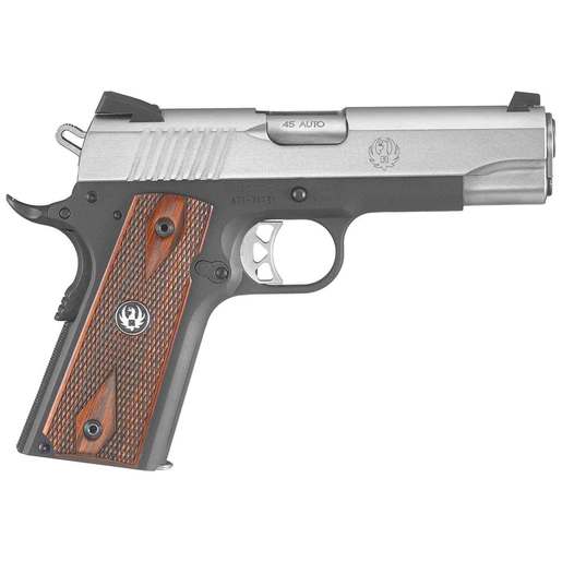 Ruger SR1911 Commander 45 Auto (ACP) 4.25in Low Glare Stainless Pistol - 7+1 Rounds - Gray Fullsize image