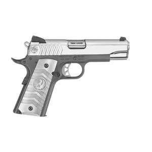 Ruger SR1911 Commander 9mm Luger 4.25in High Gloss Stainless Pistol - 9+1 Rounds