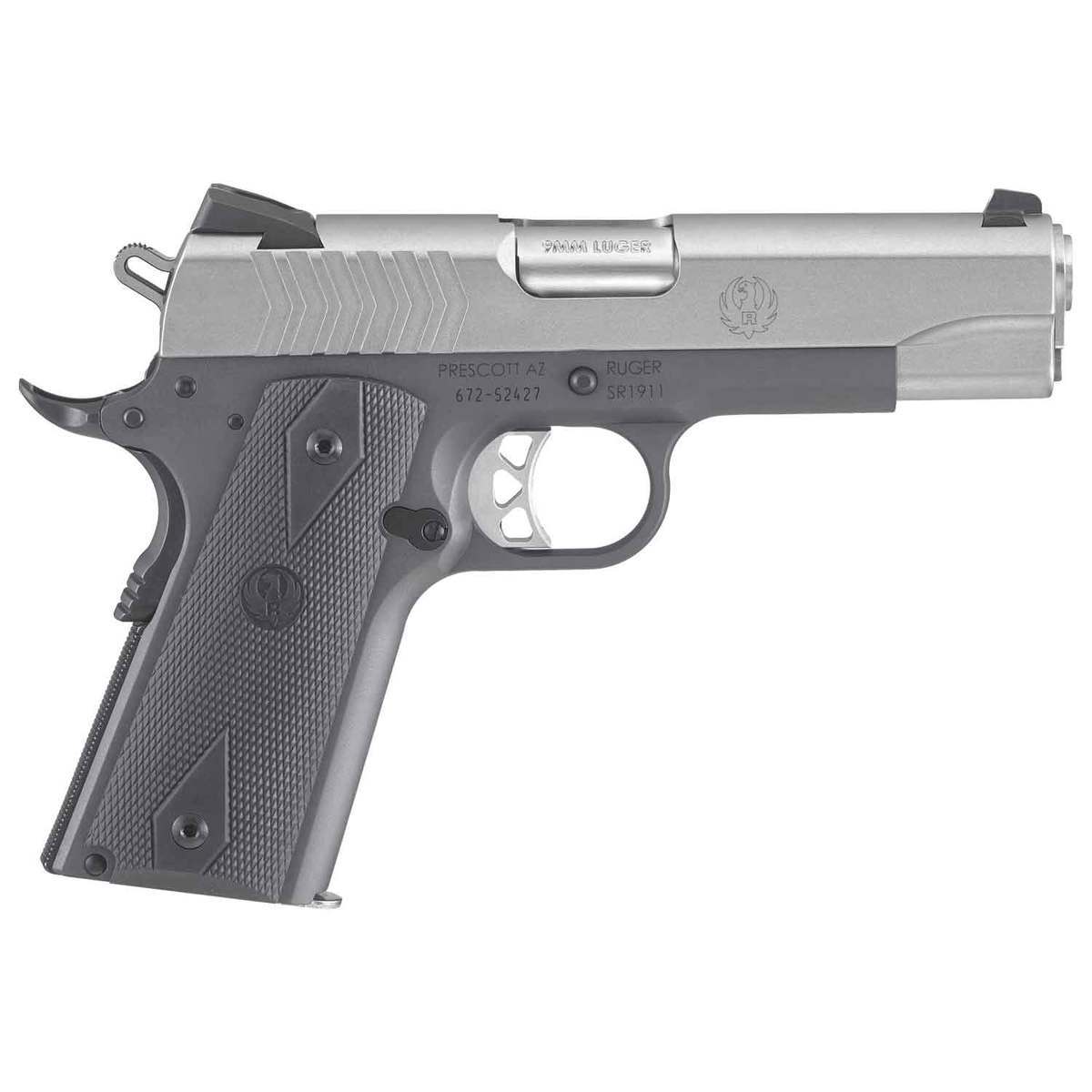 Ruger SR1911 Commander 9mm Luger 4.25in Low Glare Stainless Pistol - 9+1 Rounds Ruger SR1911 Commander 9mm Luger 4.25in Low Glare Stainless Pistol - 9+1 Rounds