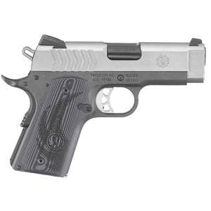 Ruger SR1911 Officer 9mm Luger 3.6in Low Glare Stainless Pistol - 8+1 Rounds