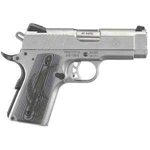 Ruger SR1911 Officer Style 45 Auto (ACP) 3.6in Stainless Pistol - 7+1 Rounds