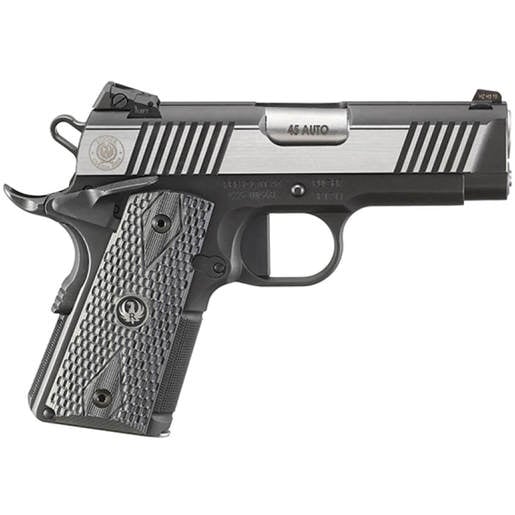 Ruger SR1911 Officer Style 45 Auto (ACP) 3.6in Stainless/Black Pistol - 7+1 Rounds - Black image