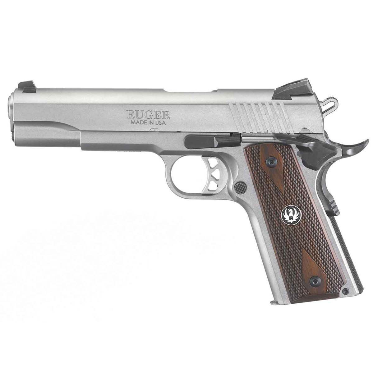 Ruger SR1911 Standard 45 Auto (ACP) 5in Low Glare Stainless Pistol - 8+1 Rounds Ruger SR1911 Standard 45 Auto (ACP) 5in Low Glare Stainless Pistol - 8+1 Rounds