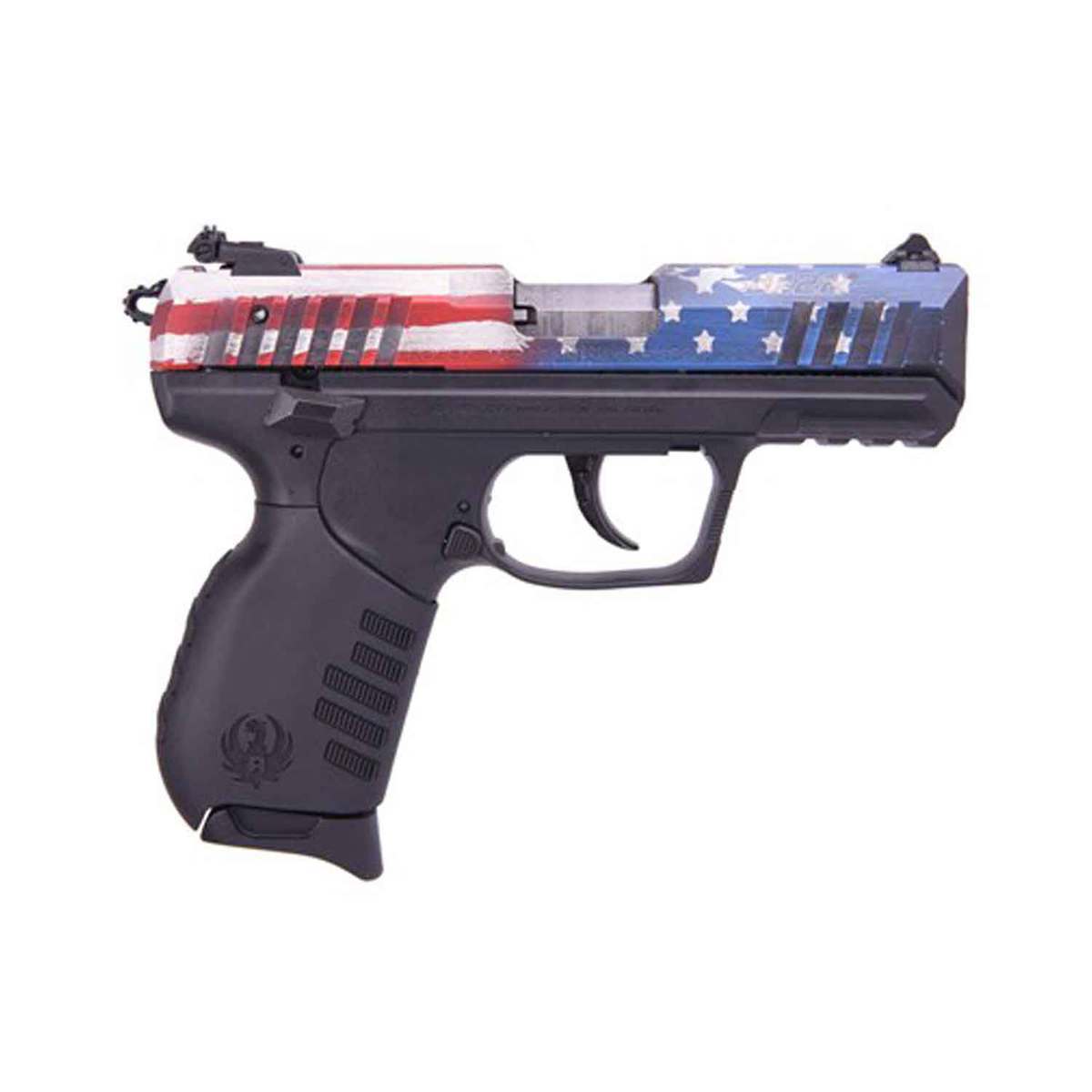 Ruger SR22 22 Long Rifle 3.5in American Flag Cerakote Pistol - 10+1 Rounds - Black Ruger SR22 22 Long Rifle 3.5in American Flag Cerakote Pistol - 10+1 Rounds - Black