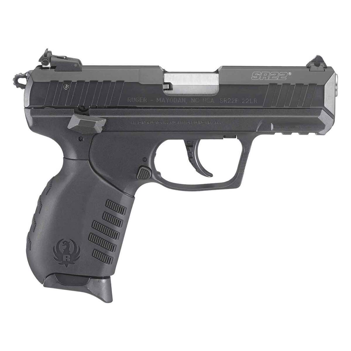 Ruger SR22 22 Long Rifle 3.5in Black Anodized Pistol - 10+1 Rounds - Black Ruger SR22 22 Long Rifle 3.5in Black Anodized Pistol - 10+1 Rounds - Black