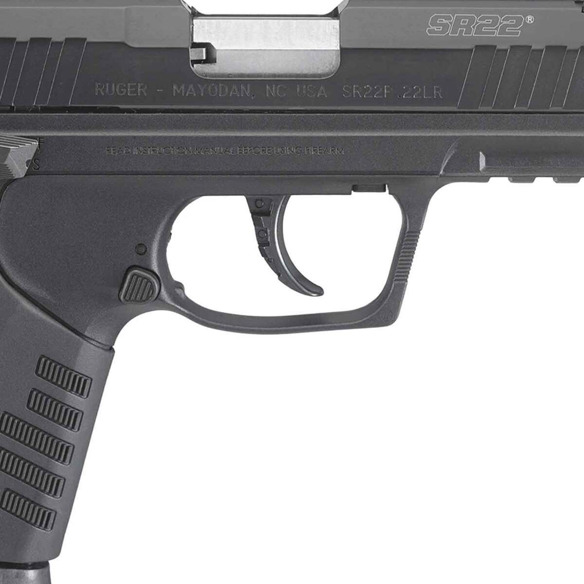 Ruger SR22 22 Long Rifle 3.5in Black Anodized Pistol - 10+1 Rounds - Black Ruger SR22 22 Long Rifle 3.5in Black Anodized Pistol - 10+1 Rounds - Black