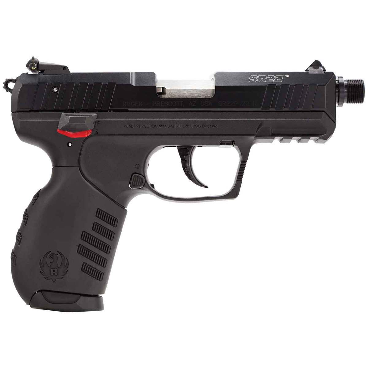 Ruger SR22 22 Long Rifle 3.5in Black Pistol - 10+1 Rounds Ruger SR22 22 Long Rifle 3.5in Black Pistol - 10+1 Rounds