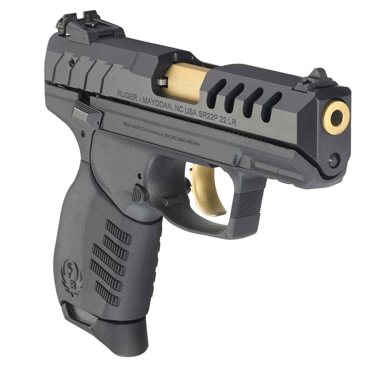 Ruger SR22 22 Long Rifle 3.5in Black/Gold Pistol - 10+1 Rounds - Black/Gold Ruger SR22 22 Long Rifle 3.5in Black/Gold Pistol - 10+1 Rounds - Black/Gold