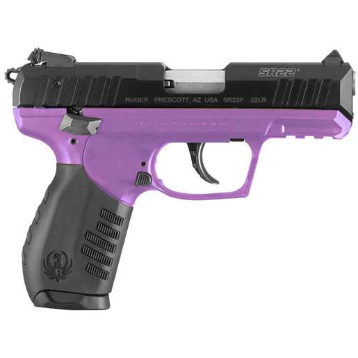 Ruger SR22 22 Long Rifle 3.5in Purple/Black Pistol - 10+1 Rounds - Purple image