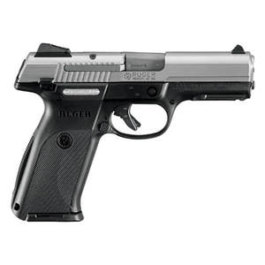 Ruger SR9 9mm Luger 4.14in Stainless/Black Pistol - 10+1 Rounds