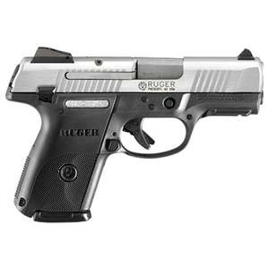 Ruger SR9c 9mm Luger 3.4in Stainless/Black Pistol - 10+1 Rounds