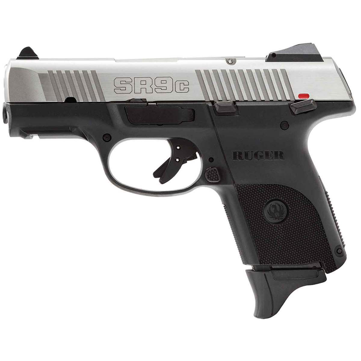 Ruger SR9c 9mm Luger 3.4in Stainless/Black Pistol 17+1 Rounds Black