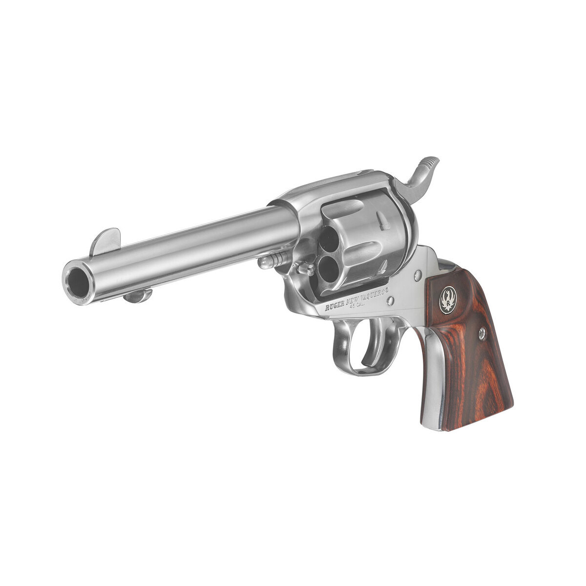 Ruger Vaquero 45 (Long) Colt 4.62in High Gloss Stainless Revolver - 6 Rounds Ruger Vaquero 45 (Long) Colt 4.62in High Gloss Stainless Revolver - 6 Rounds