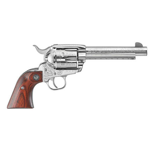 Ruger Vaquero 45 (Long) Colt 5.5in Engraved High Gloss Stainless Revolver - 6 Rounds image