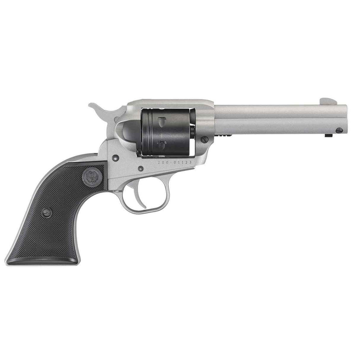 Ruger Wrangler 22 Long Rifle 4.62in Silver Cerakote Revolver - 6 Rounds Ruger Wrangler 22 Long Rifle 4.62in Silver Cerakote Revolver - 6 Rounds