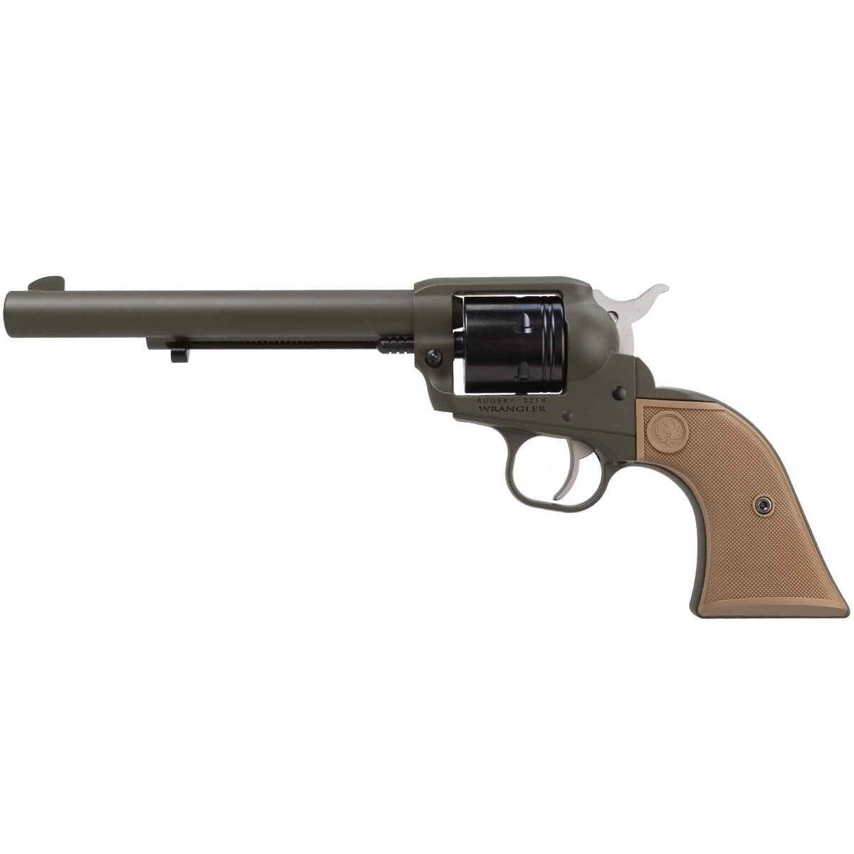 Ruger Wrangler 22 Long Rifle 6.5in OD Green Cerakote Revolver - 6 Rounds Ruger Wrangler 22 Long Rifle 6.5in OD Green Cerakote Revolver - 6 Rounds