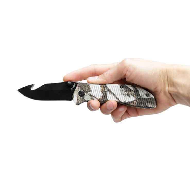Ruko Gut Hook 3.5 inch Folding Knife - Woodland Tundra Ruko Gut Hook 3.5 inch Folding Knife - Woodland Tundra