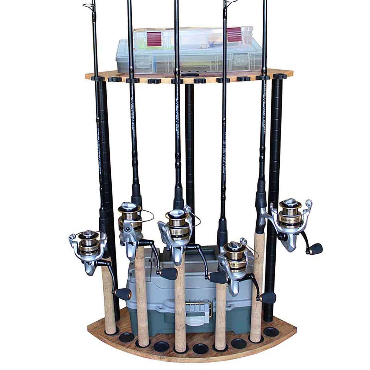 Fishing Rod Rack For Rv Rush Creek Creations 10 Fishing Rod Corner Rack - American Cherry, 27in ...