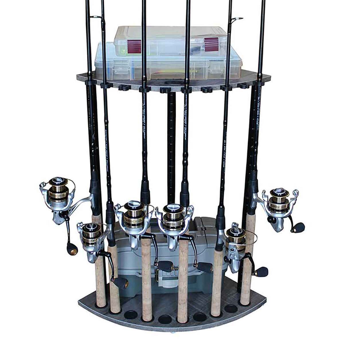 Corner Rod Rack Rush Creek Creations 10 Fishing Rod Corner Rack - Barn Wood, 27in ...
