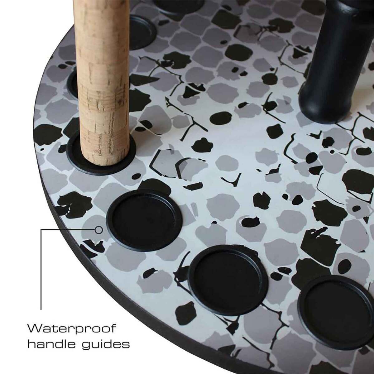 Wooden Round Racking Rush Creek Creations 16 Rod Round Rack - Gray, 30in | Sportsman's Warehouse