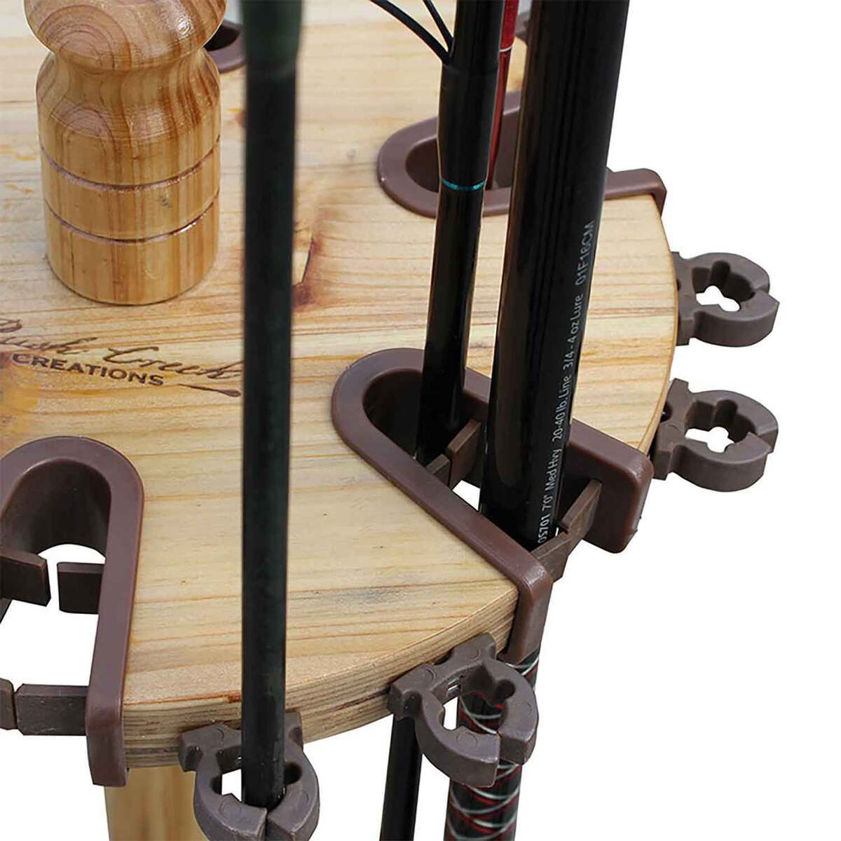 Rush Creek Creations Round Rod Rack - Light Wood Stain, 24 Rod - Light Stain Rush Creek Creations Round Rod Rack - Light Wood Stain, 24 Rod - Light Stain