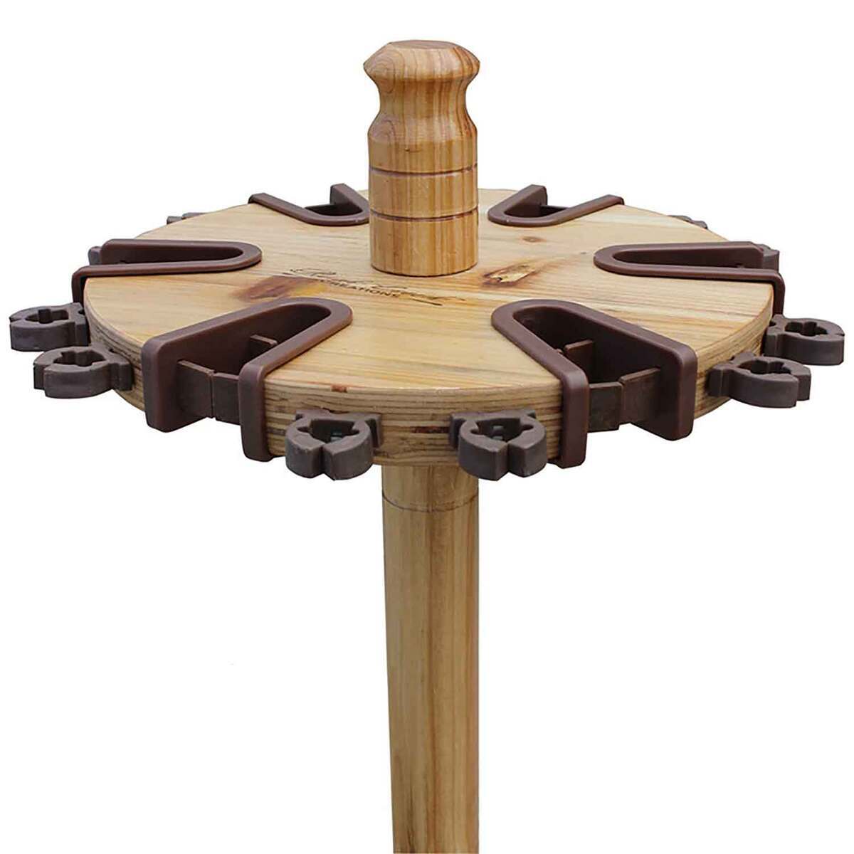 Rush Creek Creations Round Rod Rack - Light Wood Stain, 24 Rod ...