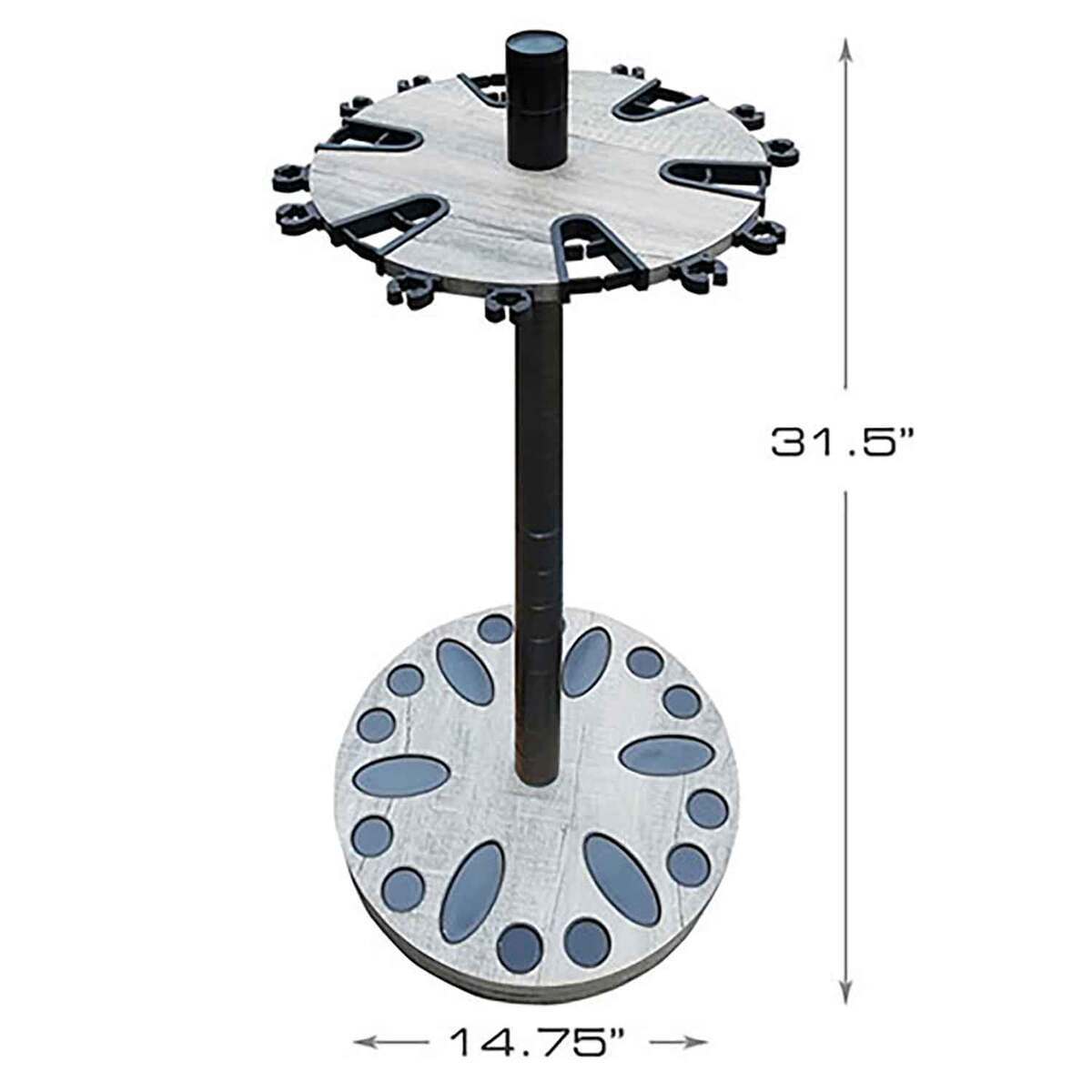 Rush Creek Creations 24 Fishing Rod Steel Post Spinning Round Rod Rack ...