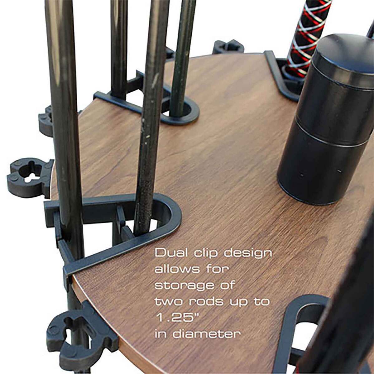 Rush Creek Creations 24 Fishing Rod Steel Post Spinning Round Rod Rack ...