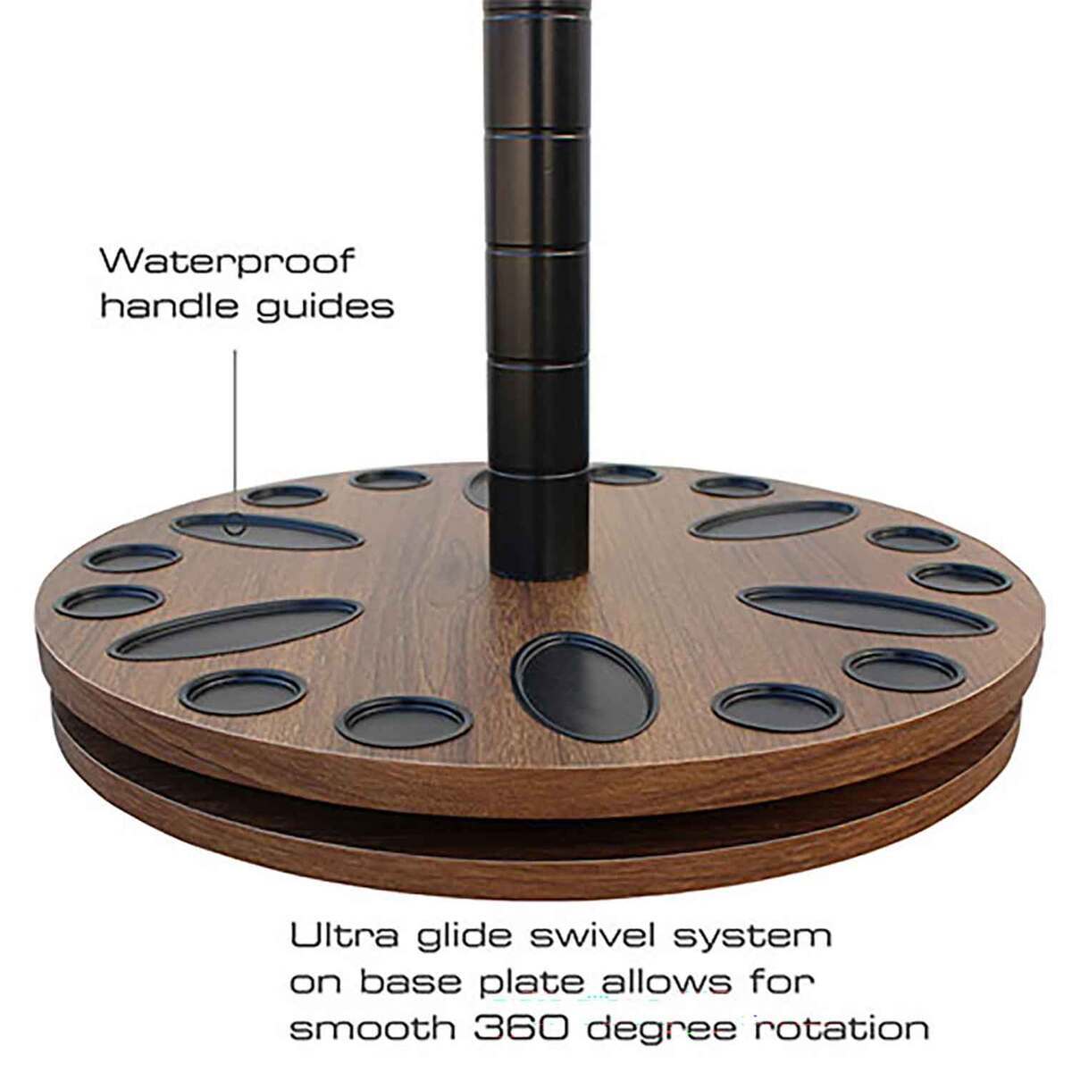 Rush Creek Creations 24 Fishing Rod Steel Post Spinning Round Rod Rack ...