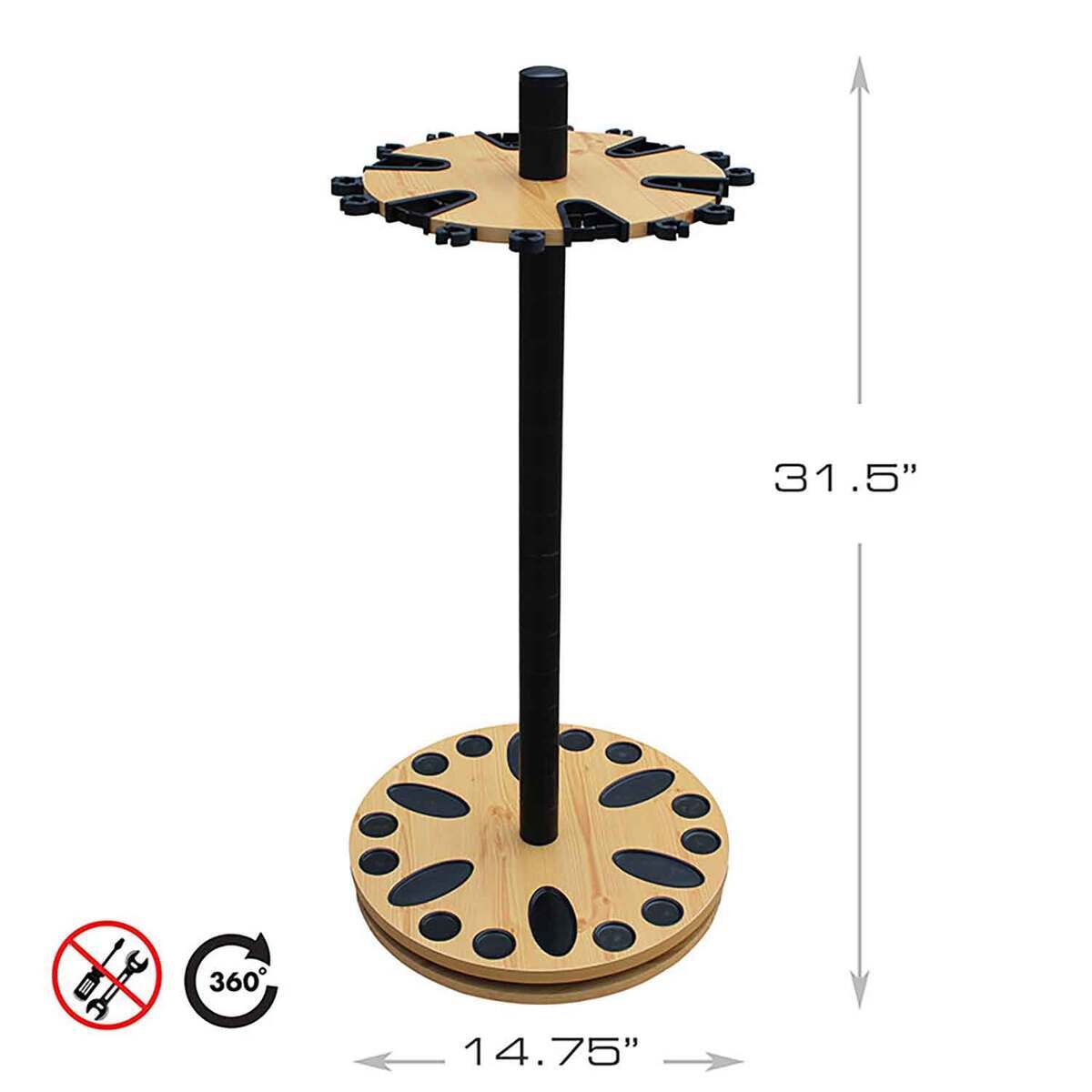 Rush Creek Creations 24 Fishing Rod Steel Post Spinning Round Rod