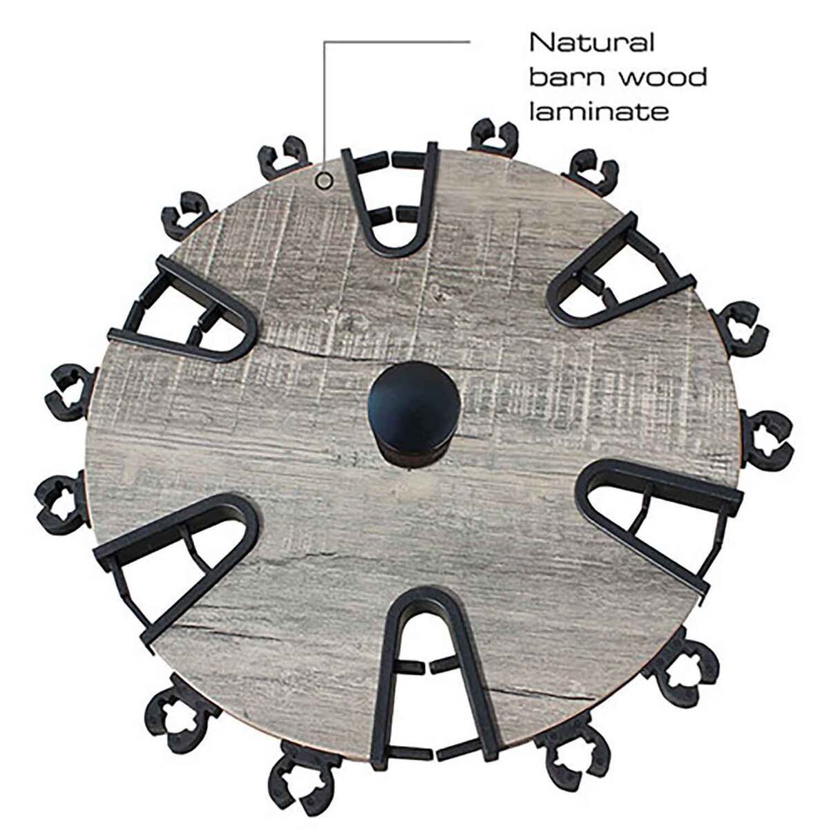 Wooden Round Racking Rush Creek Creations 24 Rod Round Rack with Extension Post | Sportsman ...