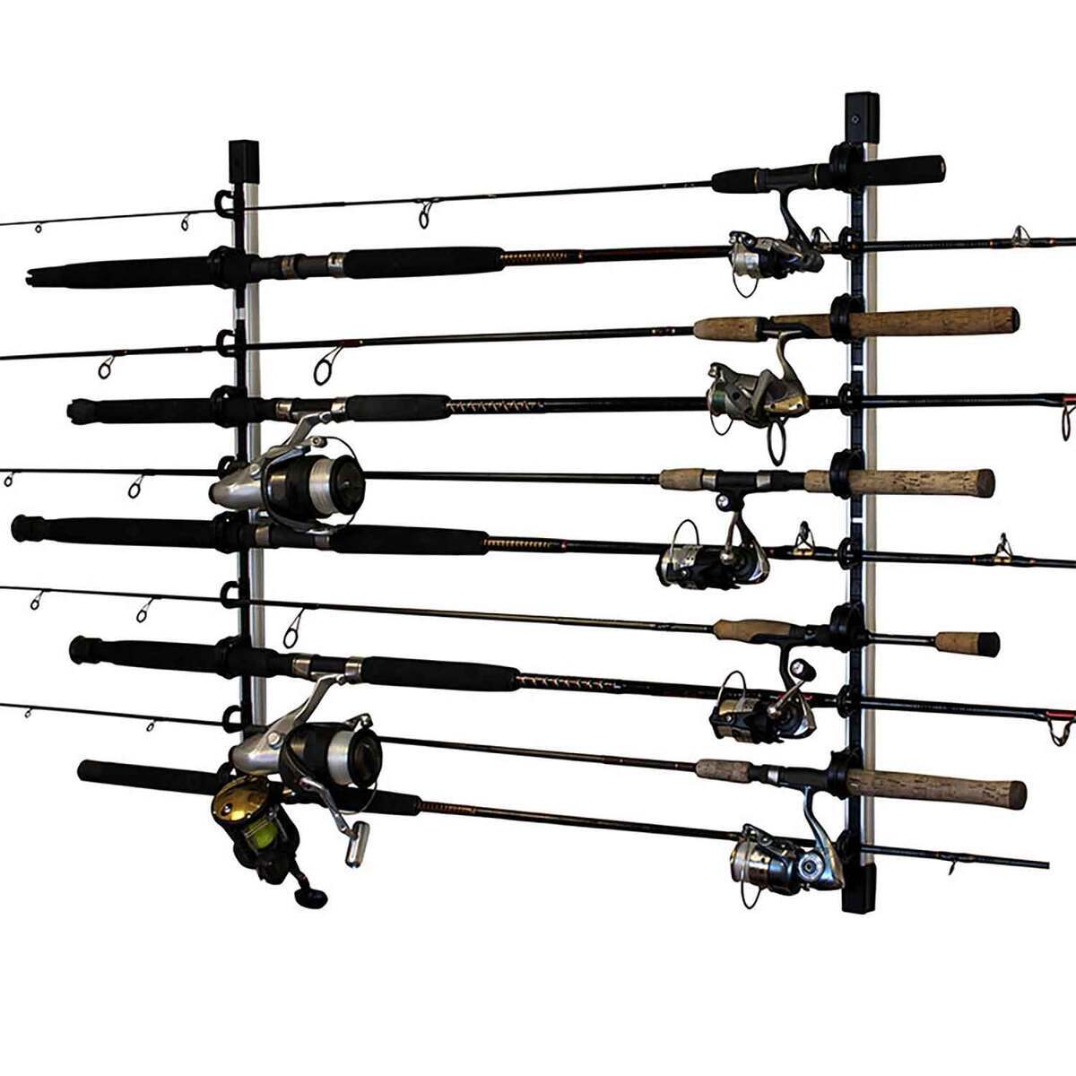 Rush Creek Creations Wall/Ceiling Rod Rack - Aluminum, 10 Rod - Aluminum, Black Rush Creek Creations Wall/Ceiling Rod Rack - Aluminum, 10 Rod - Aluminum, Black
