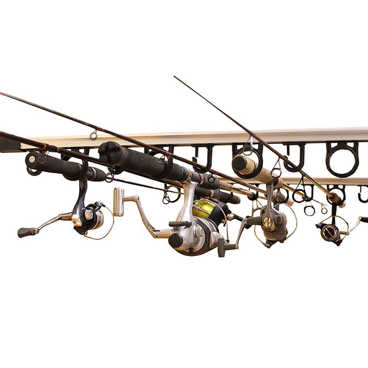 Rush Creek Creations Wall/Ceiling Rod Rack - Aluminum, 10 Rod - Aluminum, Black Rush Creek Creations Wall/Ceiling Rod Rack - Aluminum, 10 Rod - Aluminum, Black