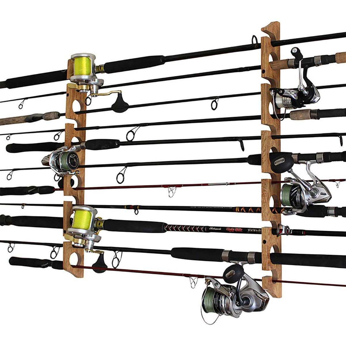 Rush Creek Creations 2-Piece Wall/Ceiling Rod Rack - American Cherry ...