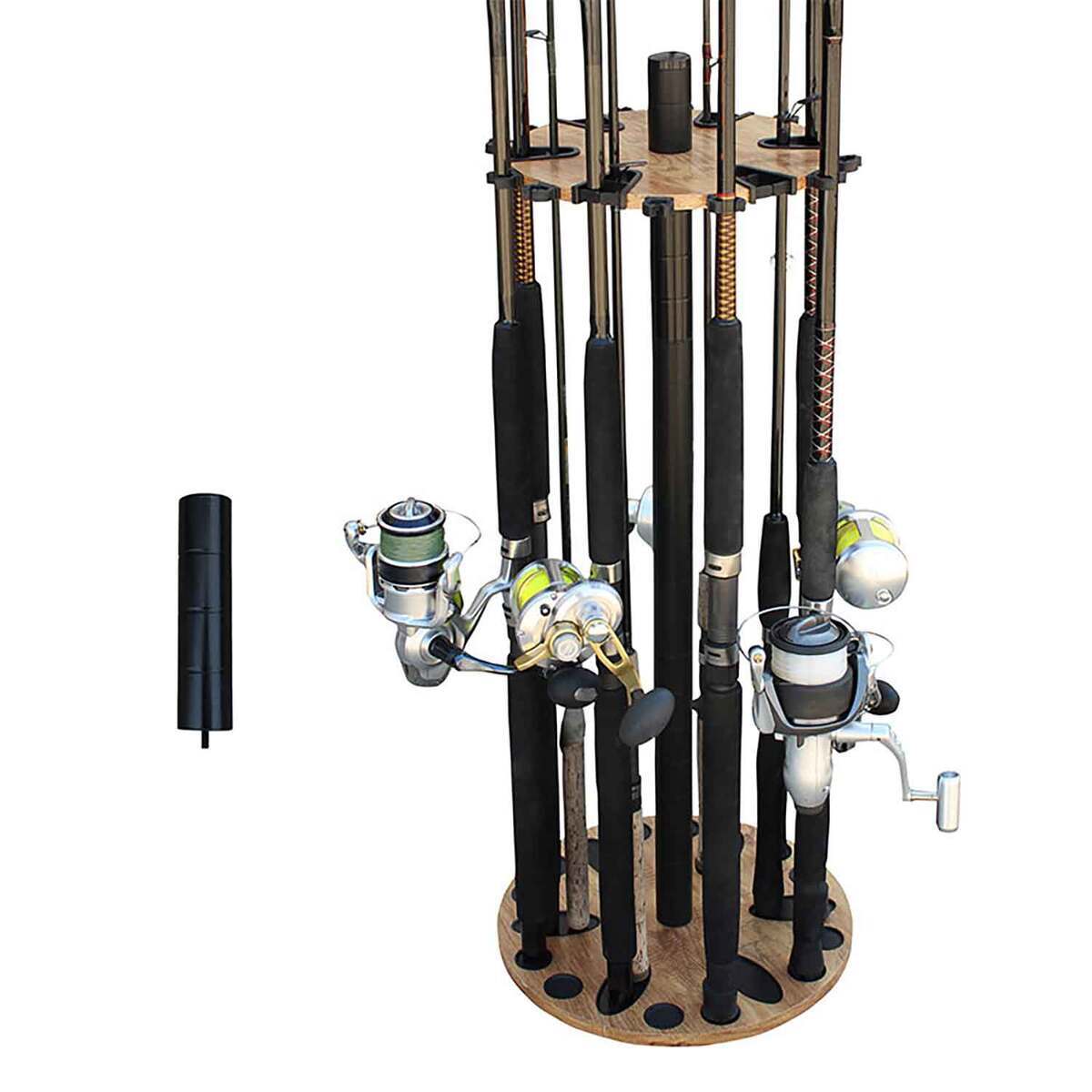 Rush Creek Creations Round Rod Rack - American Cherry, 24 Rod ...