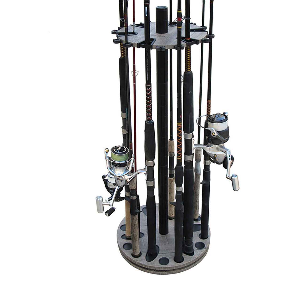Rush Creek Creations Driftwood 24 Rod Spinning Rack | Sportsman's Warehouse