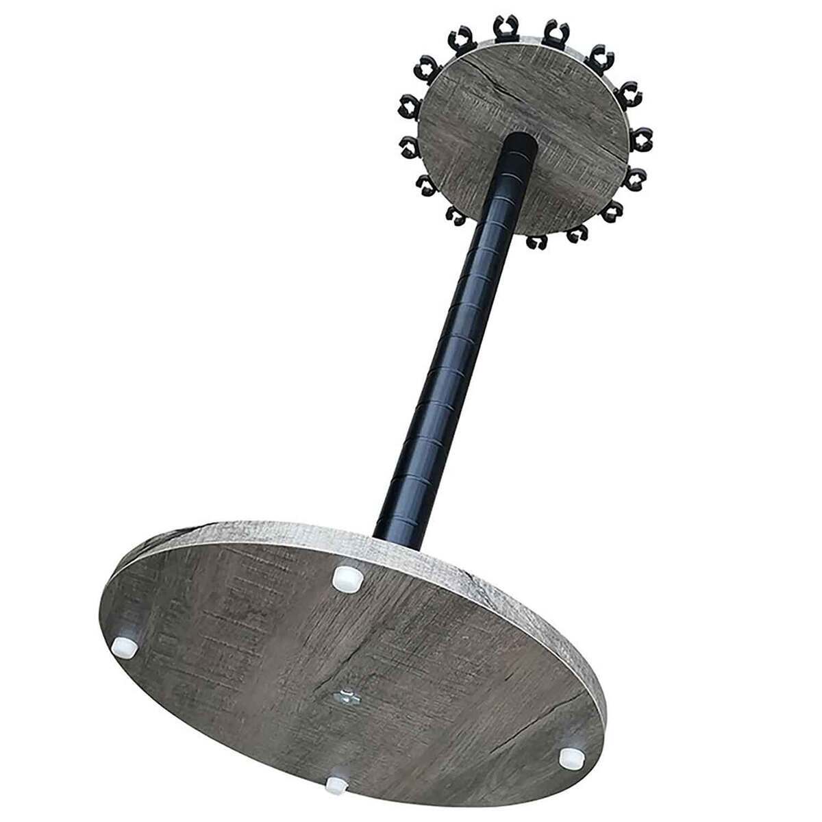 Rush Creek Creations Driftwood Round 16 Rod Rack With Steel Post 6in ...