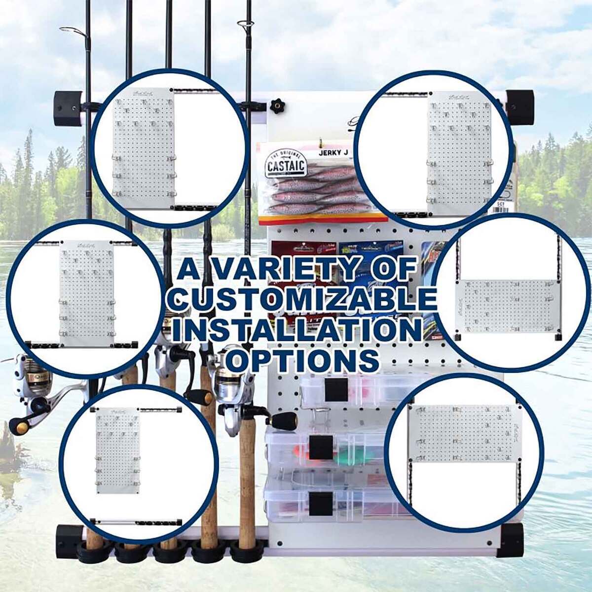 Rush Creek Creations No Limits 5 Rod and Tackle Storage Wall Rod Rack Rush Creek Creations No Limits 5 Rod and Tackle Storage Wall Rod Rack