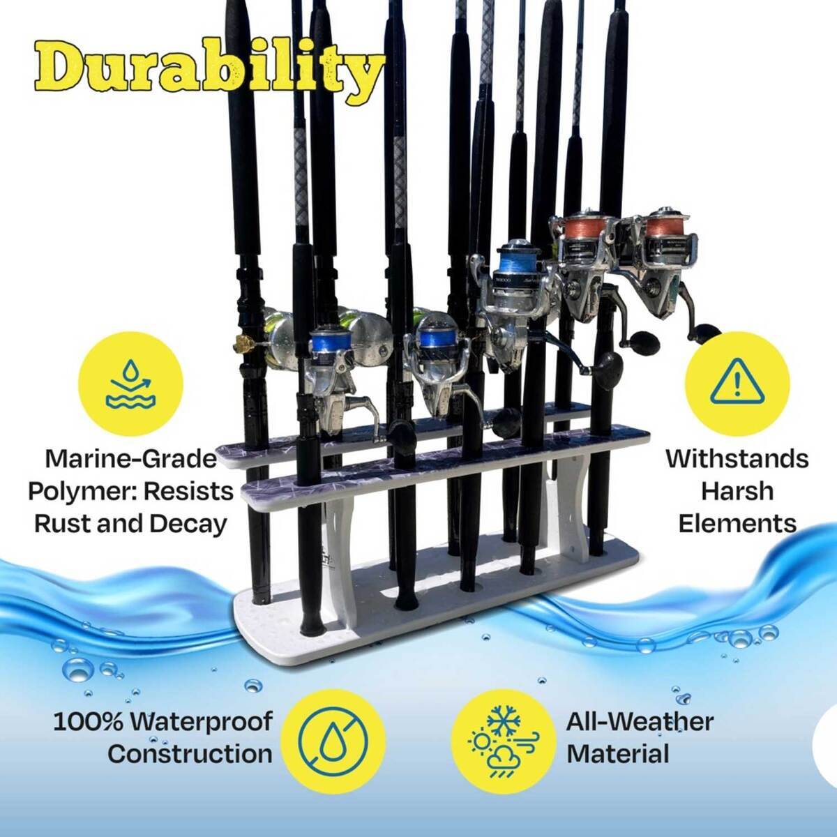 Rush Creek Creations Reel Salty Rod Floor Rack | Sportsman's Warehouse
